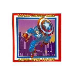 Universal Studios Marvel Super Hero Island Captain America Diner Sticker